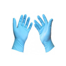 Перчатки виниловые голубые размер L
