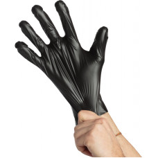 Перчатки виниловые черные размер L