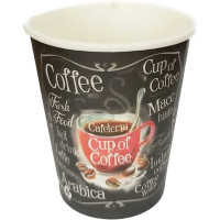 Стакан бумажный для горячих напитков 250 мл Cup of Coffee (красная кружка) 