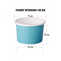 Креманка для мороженого 130 мл "Бирюзовая" 