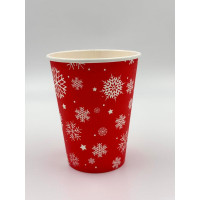 Стакан бумажный для горячих напитков 250 мл Зима 