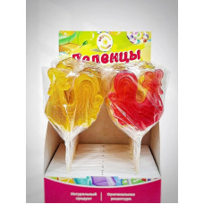 Леденец на палочке Петушок большой 80 гр.  (50 шт. в коробке) 