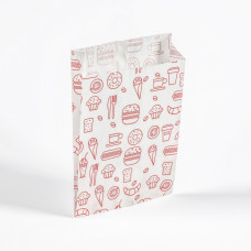 Пакет для фри 110*30*170 с рисунком "Фаст-фуд"